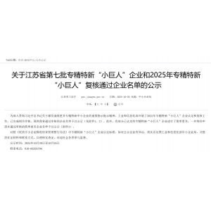 喜讯！南京英锐祺科技荣获国家级专精特新 “小巨人”企业称号